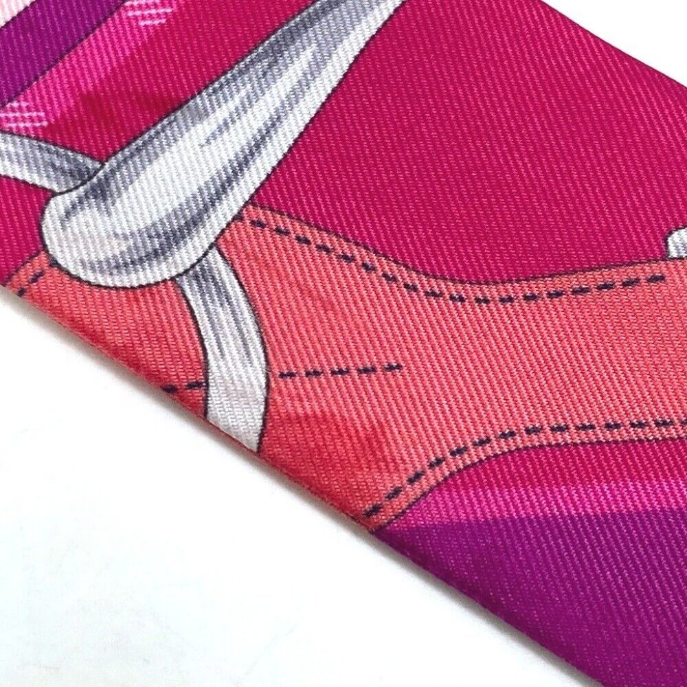 HERMES Shuval horse TATERSALE Twilly Twilly Scarf silk pink - Picture 4 of 7